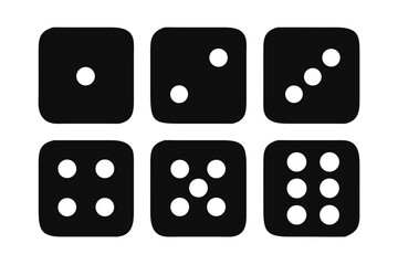 dice Flat icon isolated on white background. Vector illustration.