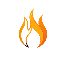 Flaming Fire Logo Design Illustration TEMPLATE