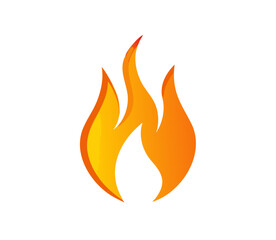 Flaming Fire Logo Design Illustration TEMPLATE