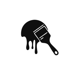 Paint brush icon vector in flat style, symbol for web site and mobile app, vector Illustration
