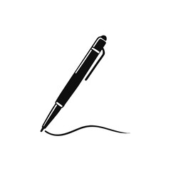 Pen icon. Signature pen and write symbol. vector Illustration