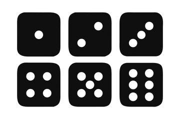 dice Flat icon isolated on white background. Vector illustration.