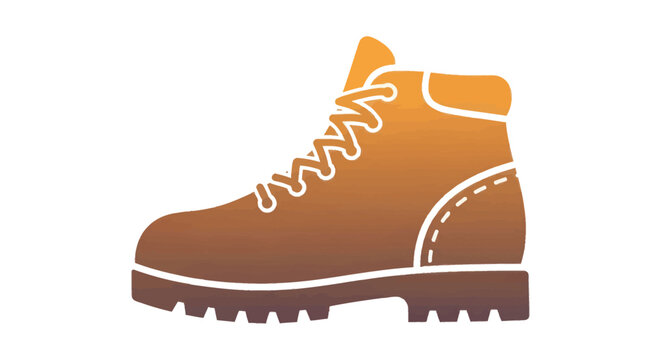 Rugged brown hiking boot with white laces and stitching.