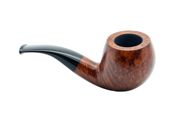 Classic wooden smoking pipe close-up for collectors and enthusiasts