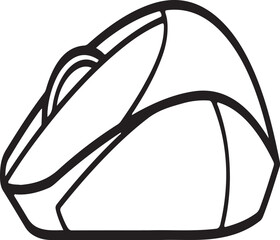 Sleek modern computer mouse illustration outline with ergonomic design aesthetic art