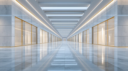 Obraz premium Luxury shopping mall corridor interior