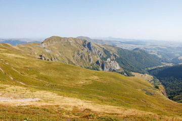 View of Puy de la Perdrix during summer, in Super Besse, France