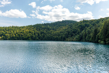 View of the Lake Pavin, a famous place in Auvergne, France