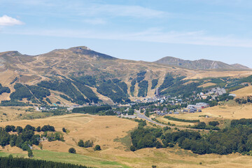 Overview of Super-Besse during summer in Auvergne, France