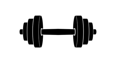 Fototapeta premium Dumbbell Icon, dumbbell isolated on white background