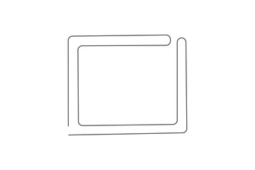 Square Icon Design Template | Geometric Shape Symbol | Minimal Box Vector Illustration | one line art