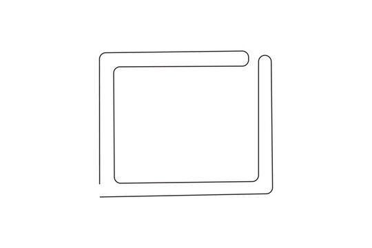 Square Icon Design Template | Geometric Shape Symbol | Minimal Box Vector Illustration | one line art