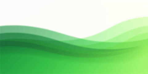 Abstract flowing green waves with soft gradients on a white background creating a serene and organic feel