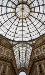 Galleria Vittorio Emanuele II interior, in Milano, Italy