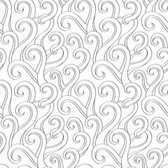 Intricate Black And White Swirl Pattern On Transparent Background Hand Drawn Decorative Motif