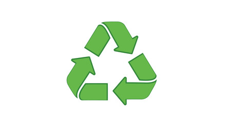 Obraz premium Green Recycle Symbol with Arrows Representing Environmental Sustainability.