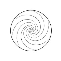 Hypnotic Spiral Design in Black and White.