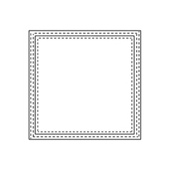 Square shape with dashed lines simple design minimal style clean.