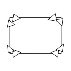 Geometric Frame with Triangle Accents for Creative Design Projects.