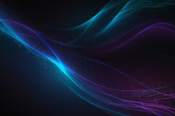Obraz premium Abstract Neon Waveform On Dark Background
