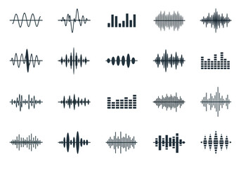 Sound Wave Visualizations Oscillations, Frequencies and Audio Signals