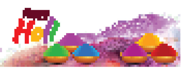 Happy holi festival of colours greetings illustration vector benner post  © Ravi Vadhiya 