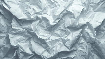 Obraz premium Close-up view of a crumpled white or light grey textured surface with many folds and creases, creating an abstract pattern.