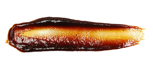  BBQ sauce spread, jalapeno green peppers, isolated on white, clipping path