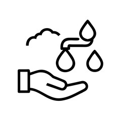 Hand receiving water from pipe