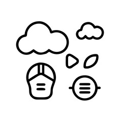 Illustration of a spa day with clouds, leaves, and facial cleansing tools