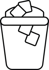 Ice Maker Line Art Illustration Transparent Background