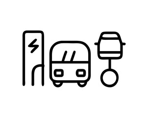 Electric vehicle charging at a station