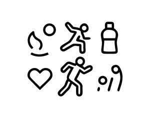 Fitness and healthy lifestyle illustration