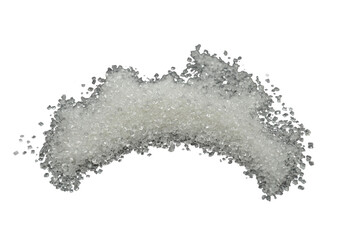 Granulated sugar lies in a pile on a PNG background.