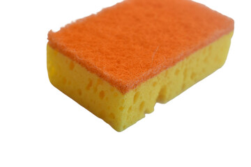 Dishwashing sponge isolated on PNG background.