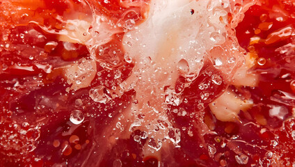 Fresh Slice Tomato with Water Splash 