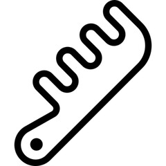 Wide Tooth Comb Vector Icon