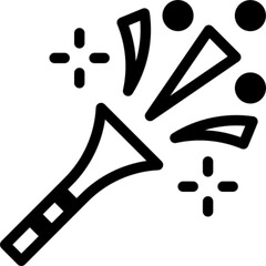 Confetti Ribbons Vector Icon