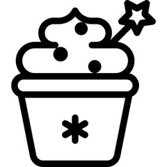 Cupcake Stand Vector Icon