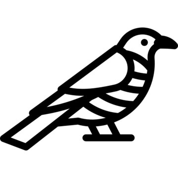 Cuckoo Bird Vector Icon