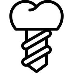 Dental Implant Procedure Icon