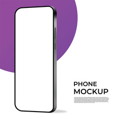 Modern Phone Mockup – Vertical Mobile Display with Purple Accent