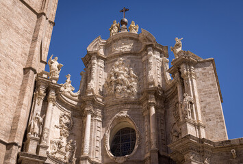 Fototapeta premium Valencia Cathedral (Metropolitan Cathedral–Basilica of the Assumption of Our Lady of Valencia / St Mary's Cathedral), Valencia, Spain 