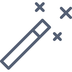 Obraz premium Magic Wand With Sparkles And Stars Isolated On Transparent Background Fantasy Element