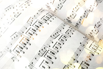 Music sheets, closeup
