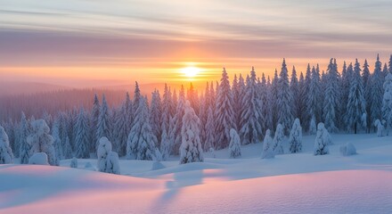 sunrise in the mountains