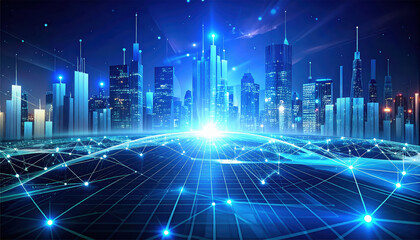 Abstract background of financial technology innovation generated by AI, fintech, innovation, technology, artificial intelligence, abstract, data, digital, futuristic, network 