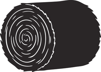 Fototapeta premium vector illustration hay bale isolated on white background