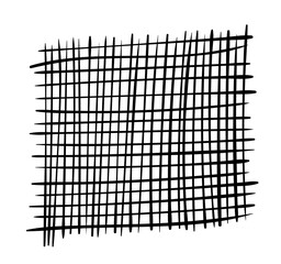 Fototapeta premium Vector icon, hand-drawn stripes in a cage, doodles.