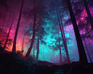 Psychedelic vivid dreamscape